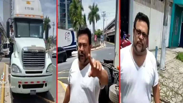 Conductor de rastra agrede a motociclesta