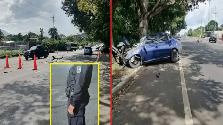 Policía detenido por causar accidente