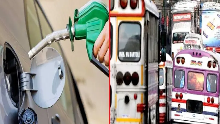 Gasolina y transporte público