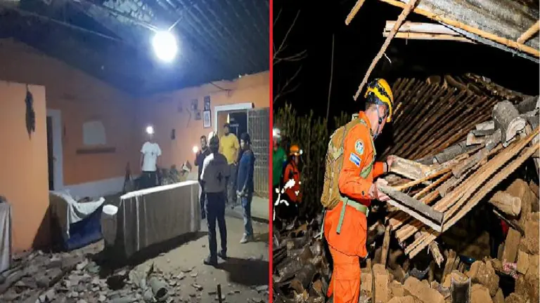 Casas dañadas en Ahuachapán