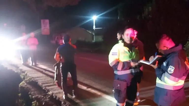 Accidente de tránsito agente PNC fallecida Santa Ana