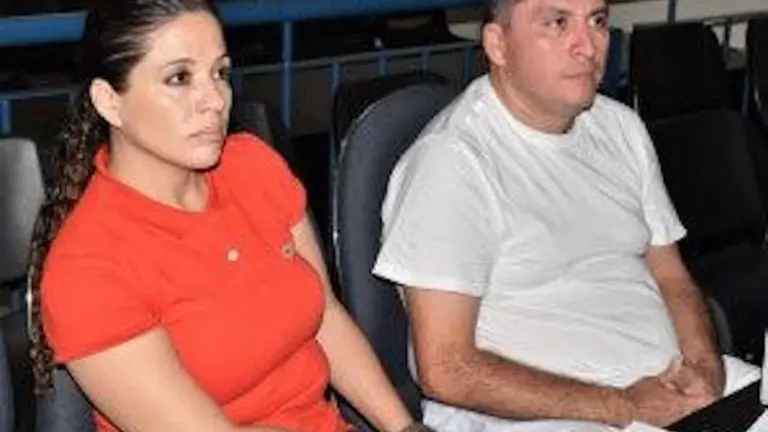 Sandra Guadalupe Cisneros Rodríguez y Rafael Eduardo Ardón Romero, hermana y cuñado de José Misael Cisneros, alias "Medio Millón"