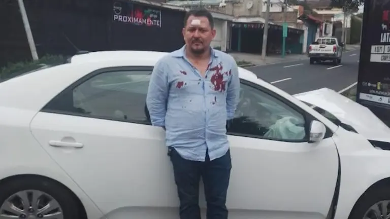 Juan Franciso Alfaro Aguilar, detenido, ebrio, dos agentes PNC lesionados