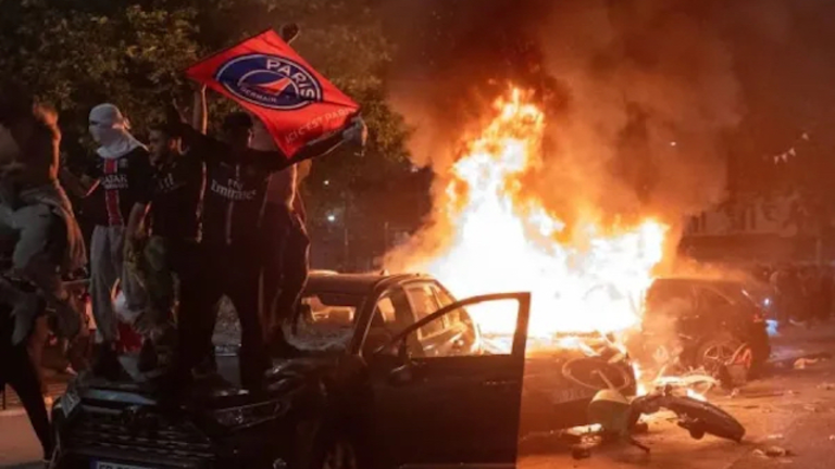 Disturbios en París PSG Champions League copia