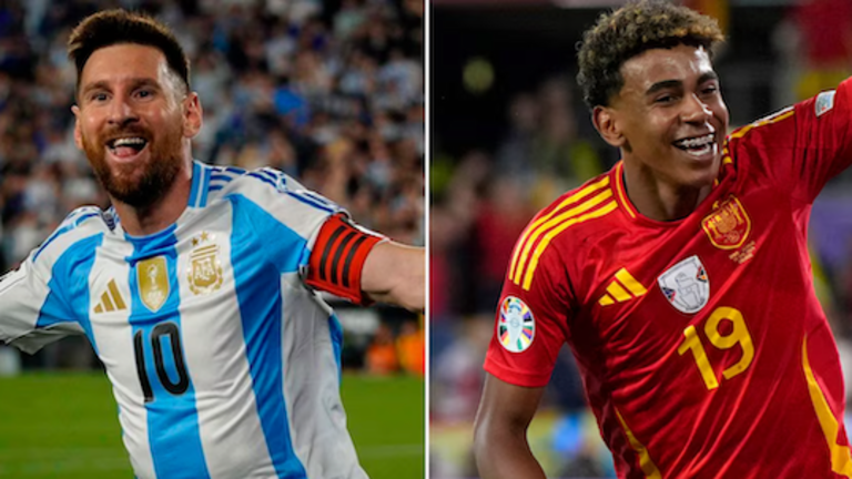 Messi y Lamine Yamal