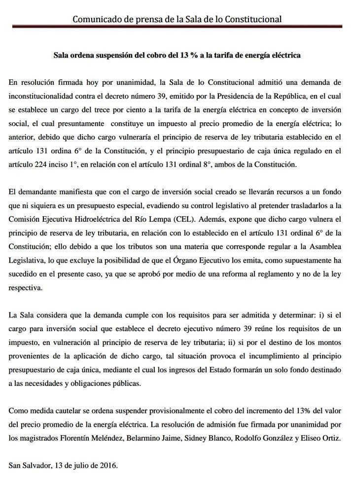 Comunicado aumento 13%