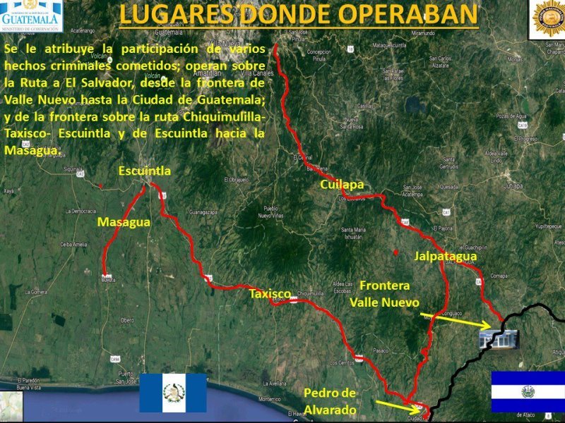 mapa de donde operaban