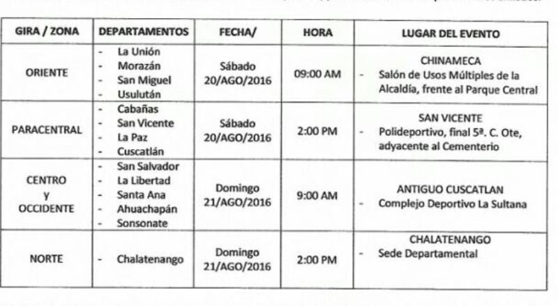 Horarios visitas de diputados