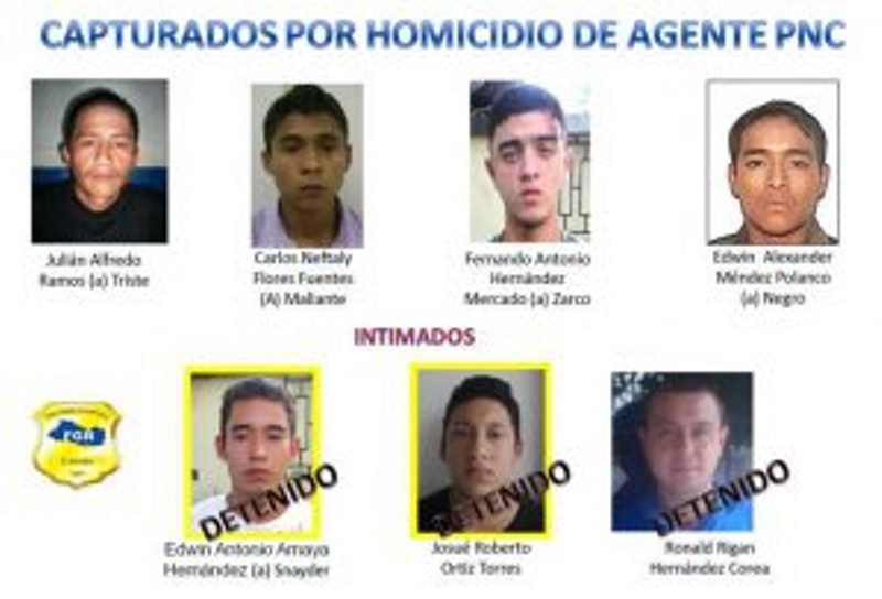 detenidos por homicidio agente