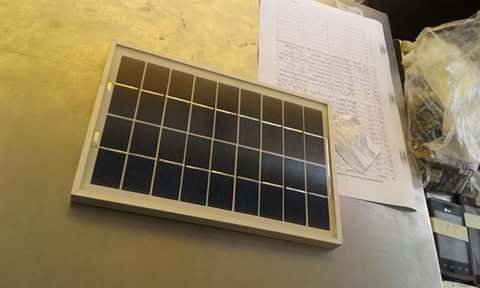 Panel solar decomisado en centro penal de Cojutepeque.