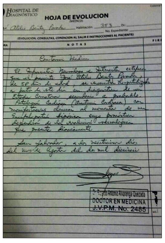 Constancia médica Benítez