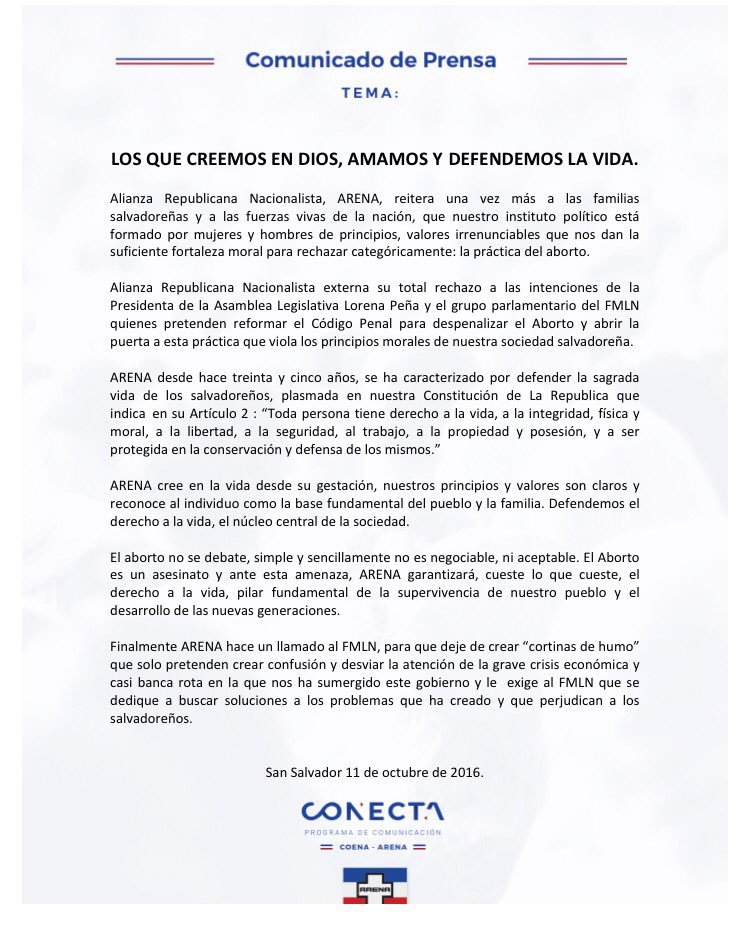 arena aborto