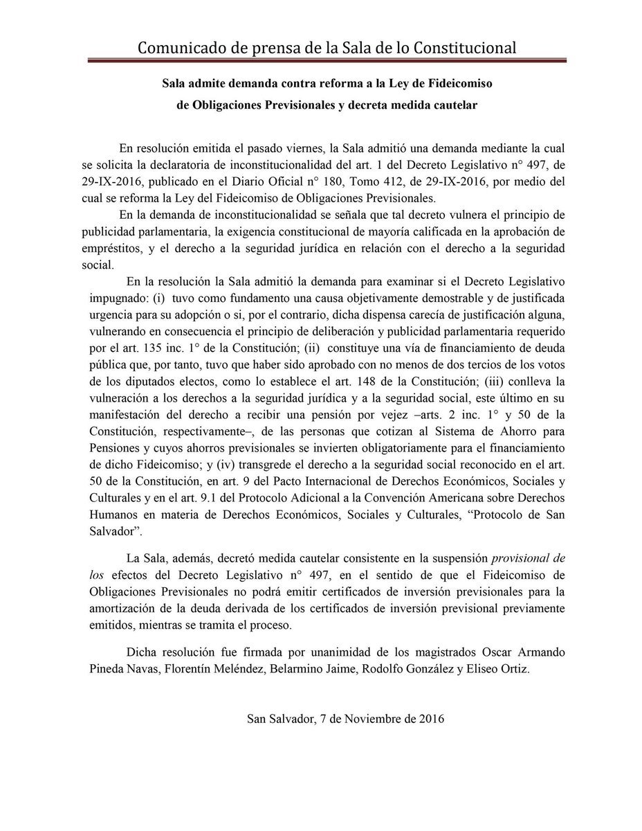 Inconstitucionalidad Ley FOP
