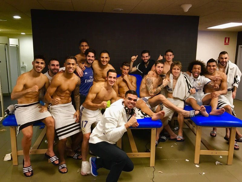 Real Madrid en el vestuario