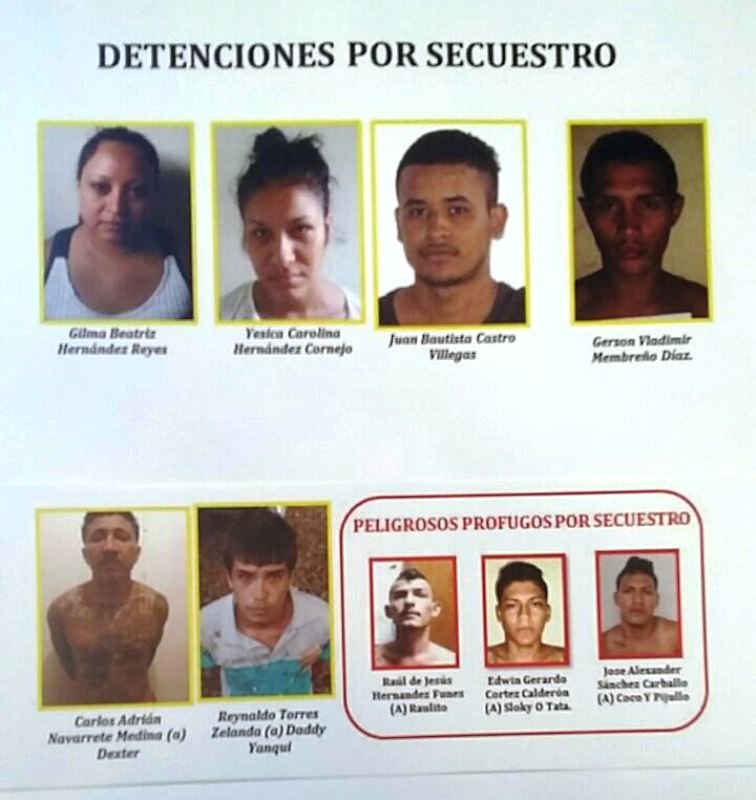 detenidos por secuestro