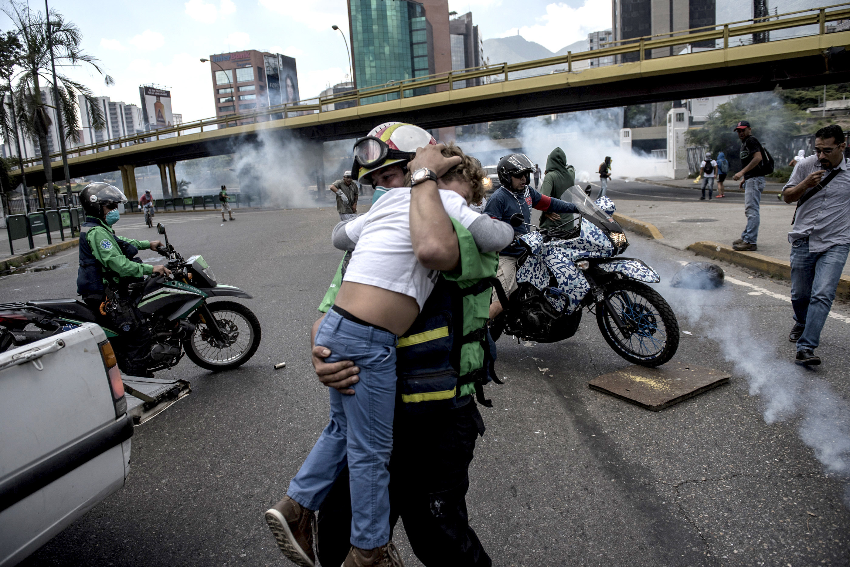 Protestas en Caracas contra el gobierno de Nicolás Maduro
