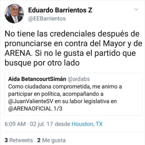 Tuit de Eduardo Barrientos
