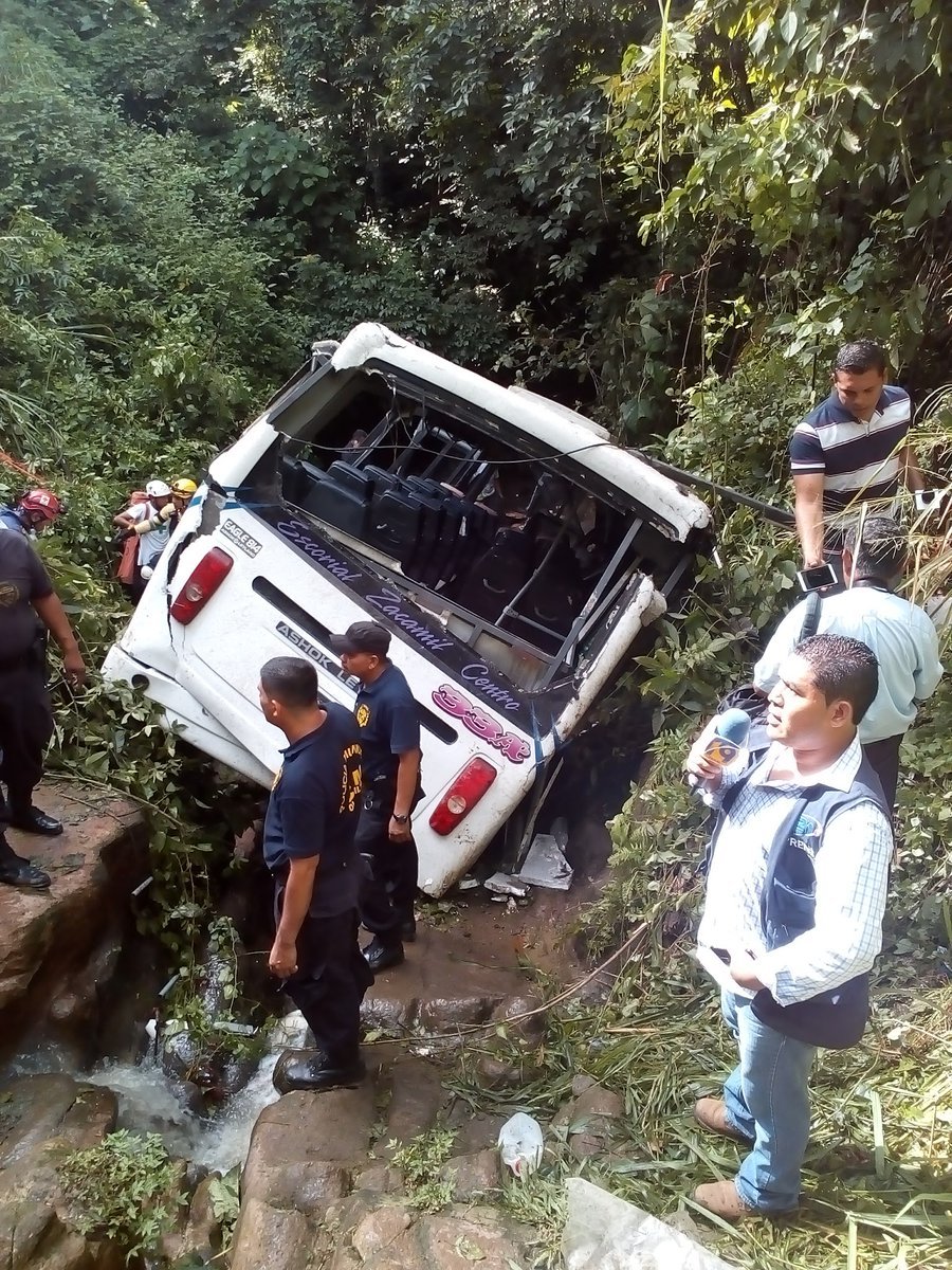 Accidente de bus en Olocuilta