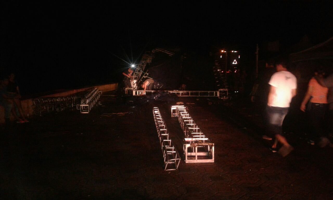 Estructura desplomada en La Libertad