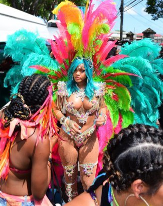 Rihanna Looks Extravagant as she Parties at Cropover Festival in Barbados<P>Pictured: Rihanna<B>Ref: SPL1551820 070817 </B><BR/>Picture by: 247PAPS.TV / Splash News<BR/></P><P><B>Splash News and Pictures</B><BR/>Los Angeles: 310-821-2666<BR/>New York: 212-619-2666<BR/>London: 870-934-2666<BR/>photodesk@splashnews.com<BR/></P>