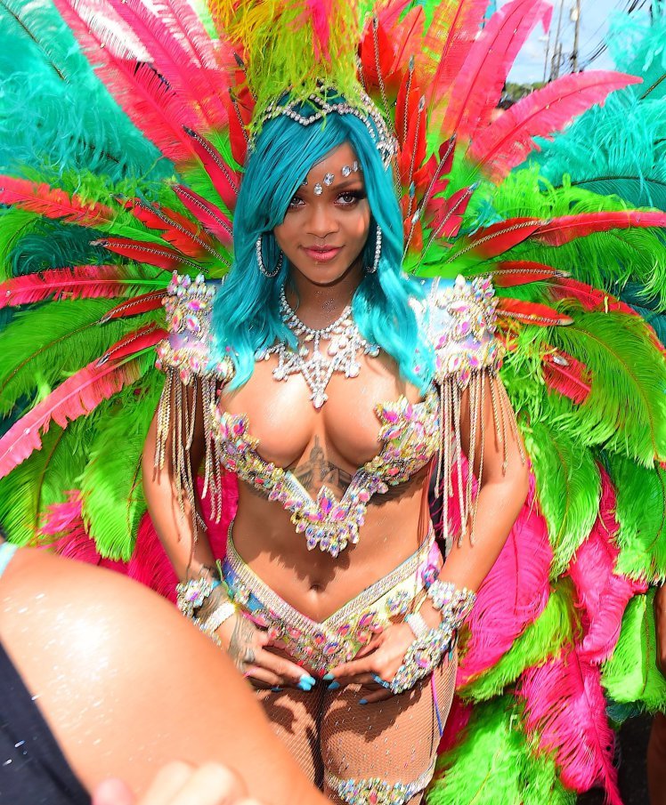 Rihanna Looks Extravagant as she Parties at Cropover Festival in Barbados<P>Pictured: Rihanna<B>Ref: SPL1551820 070817 </B><BR/>Picture by: 247PAPS.TV / Splash News<BR/></P><P><B>Splash News and Pictures</B><BR/>Los Angeles: 310-821-2666<BR/>New York: 212-619-2666<BR/>London: 870-934-2666<BR/>photodesk@splashnews.com<BR/></P>
