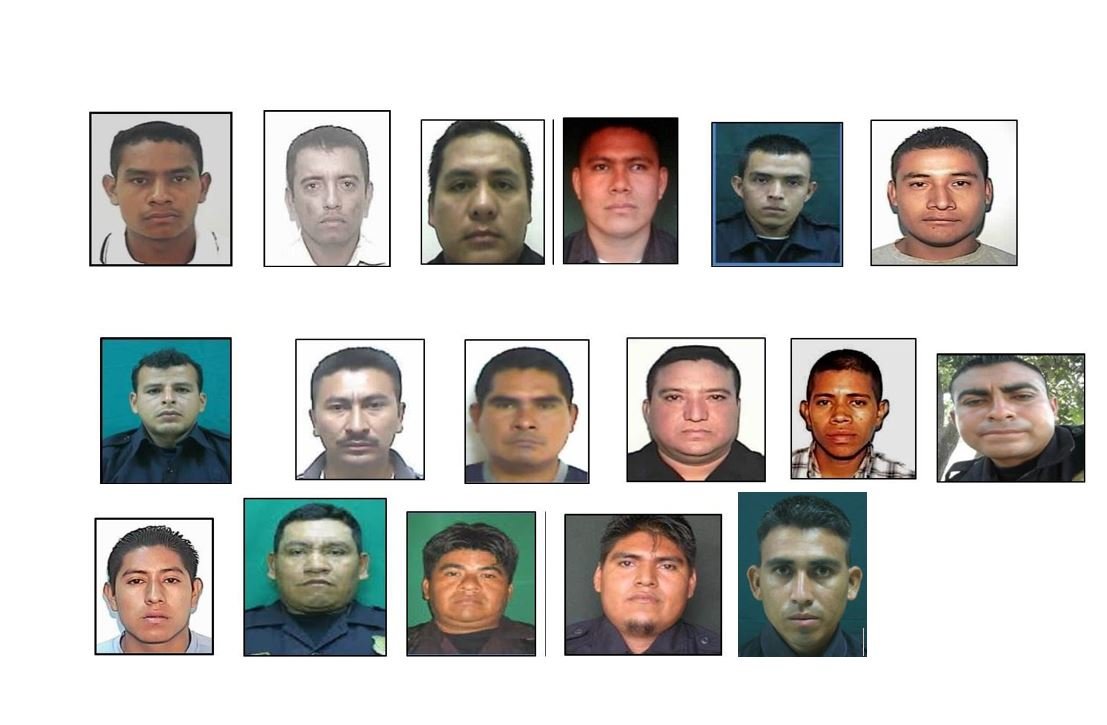 Los 17 agentes fallecidos