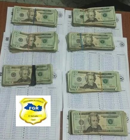 Dinero decomisado a chapin