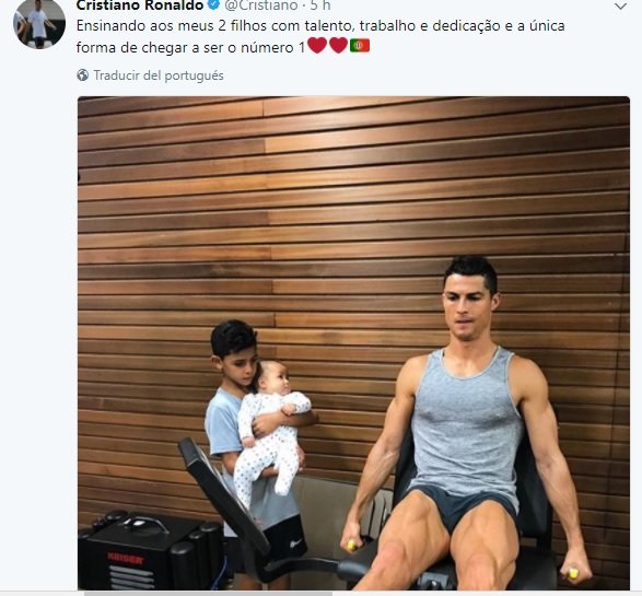 Tuit de Cristiano Ronaldo