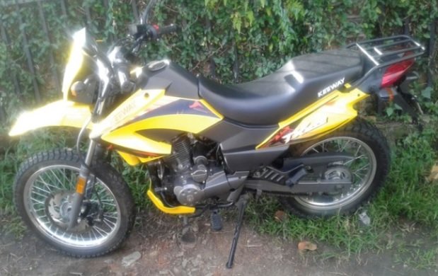 Moto incautada a Jorge Hernández