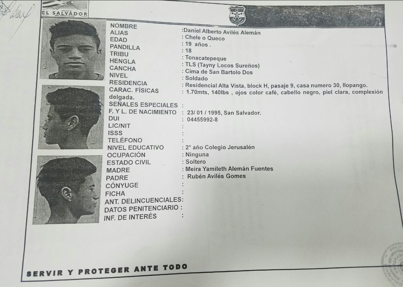 Ficha Daniel Alemán