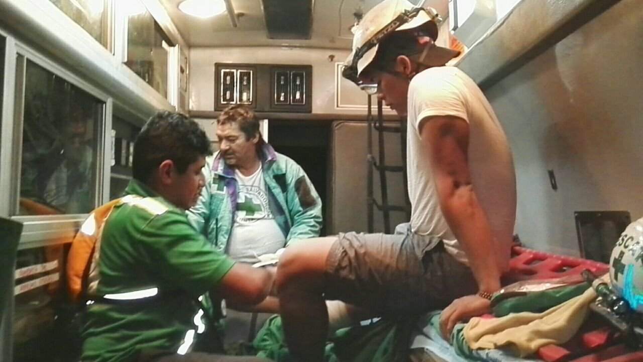 Curación de socorrista Cruz Verde