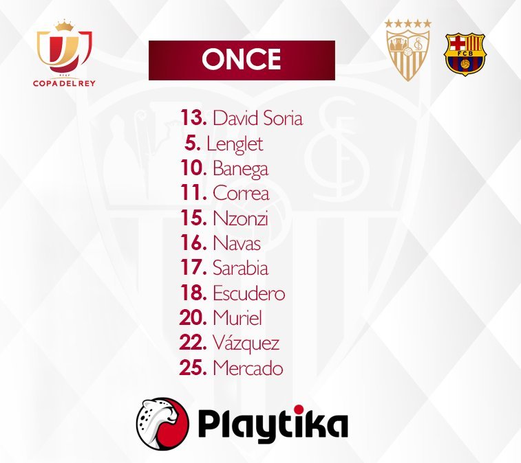 Alineación Sevilla fina CRey