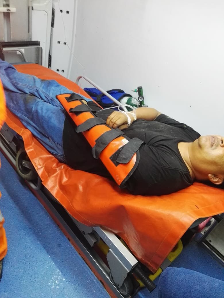 Renderos en la ambulancia