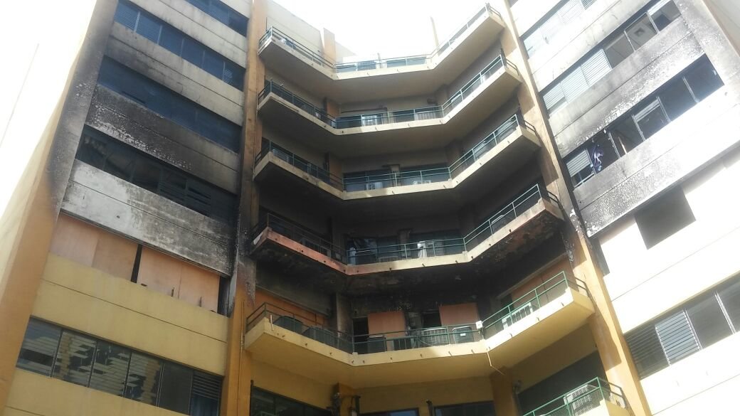 Incendio en Ministerio de Hacienda