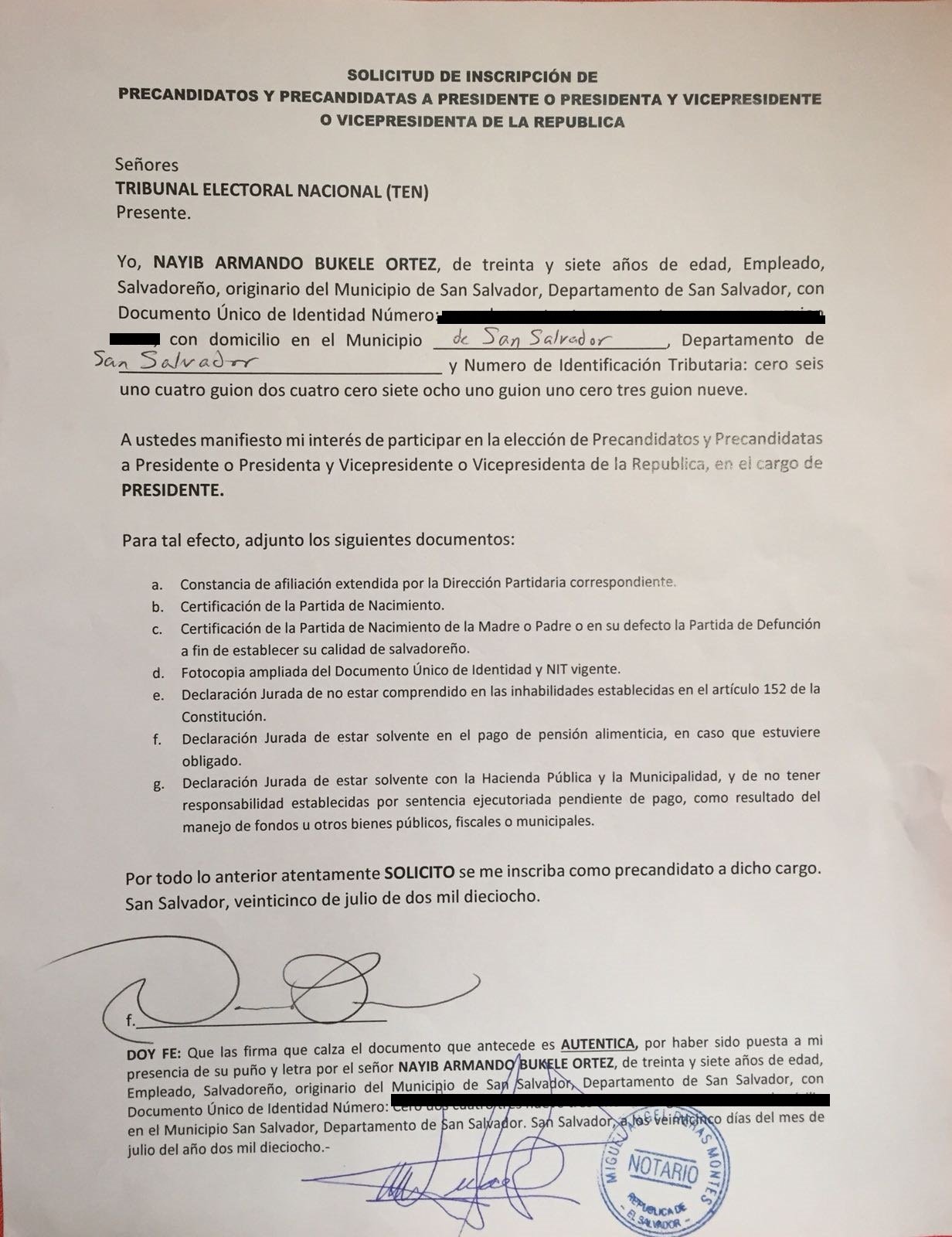 SOLICITUD PARA SER PRESIDENTE EN GANA  BUKELE
