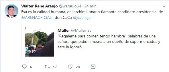 Walter Araujo, sobre Calleja