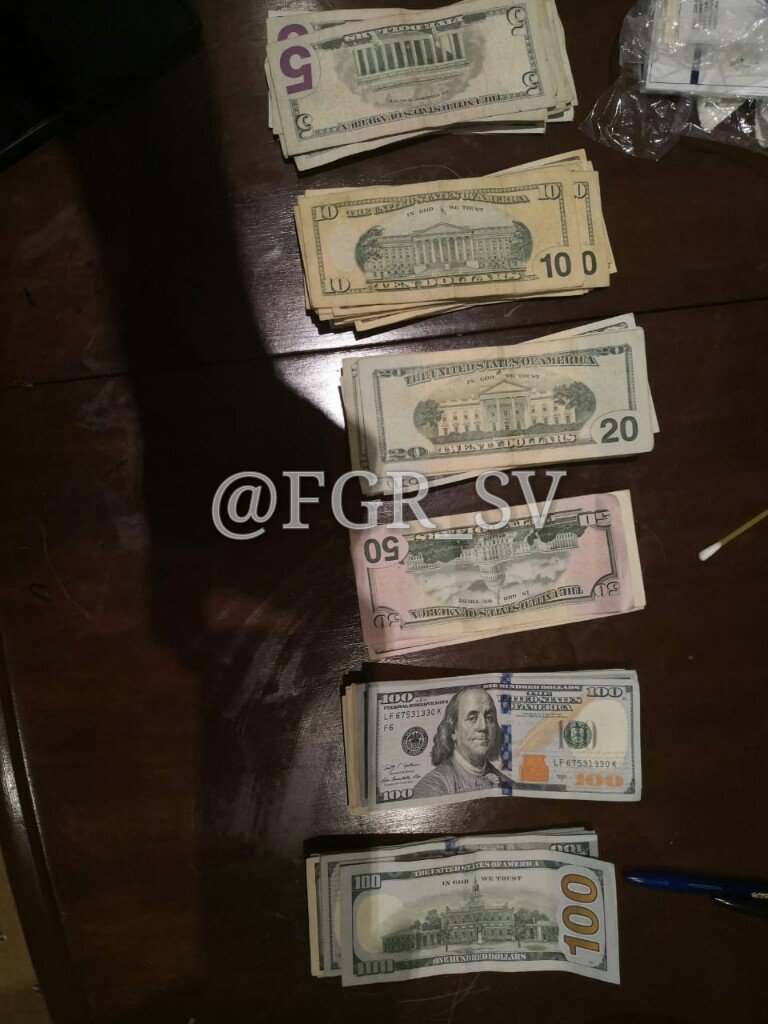 Dinero que se incautó al duelo de Moteles