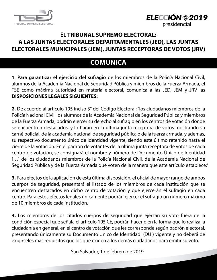 Comunicado TSE