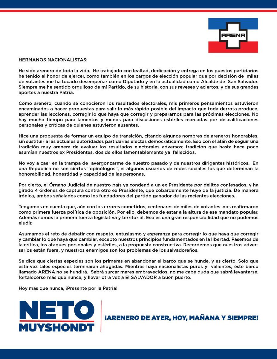 Comunicado de Muyshondt