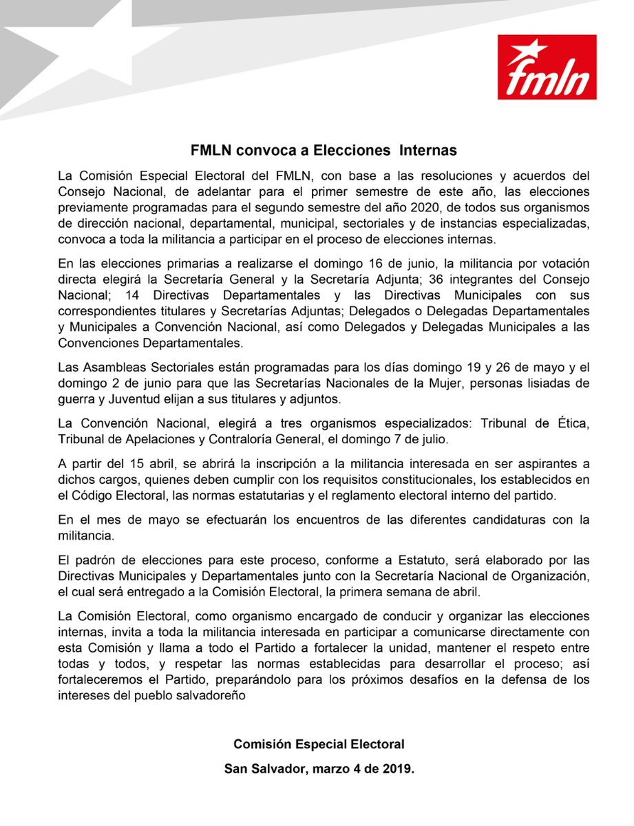 Carta FMLN