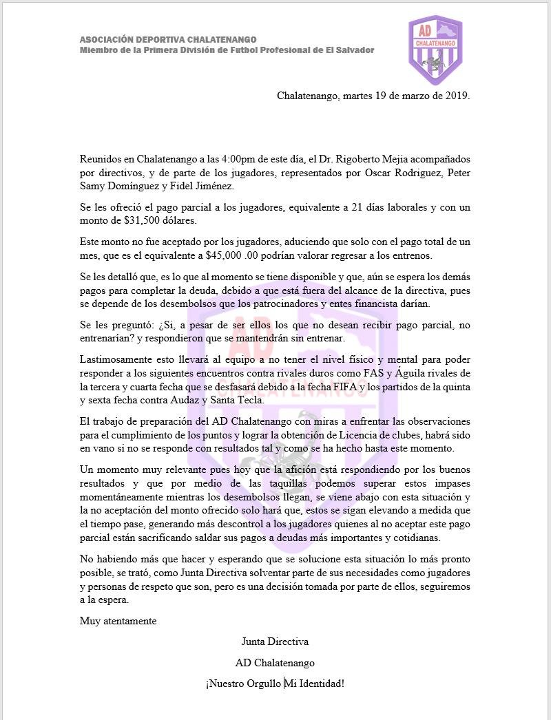 oferta chalate deuda