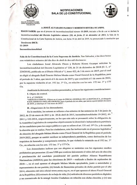 Demanda contra Fiscal 1