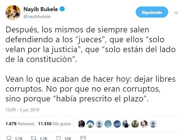 Tuit de Bukele 1