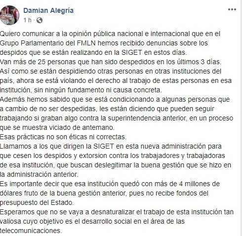 Publicación de Damián