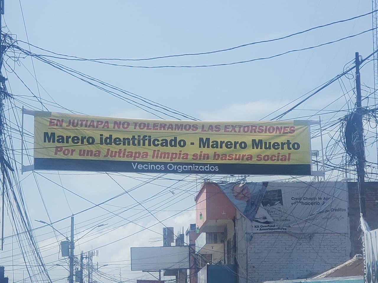 Mensaje contra pandilleros