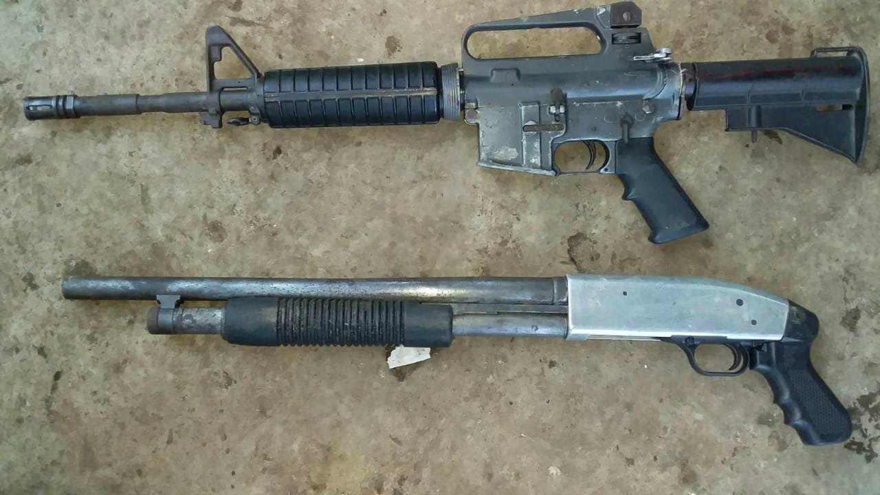 Armas decomisadas en Sonso