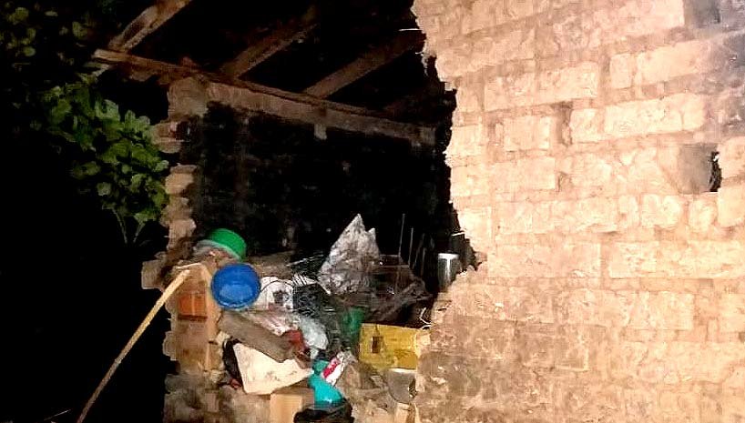 Muro colpasado por lluvias