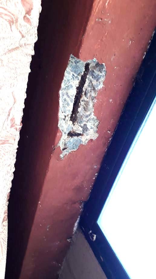 Daños en edificios de la colonia Atlacatl 3