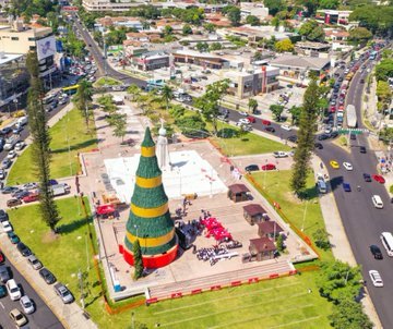 Este es el árbol navideño que será encendido esta noche. Este es el árbol navideño que será encendido esta noche.
