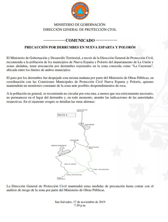 Comunicado Polorós y La Unión